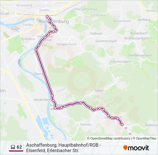 62 Bus Line Map