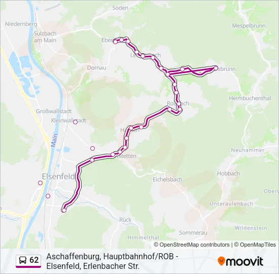 62 Bus Line Map