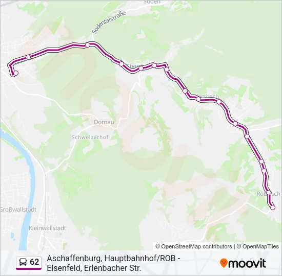 62 Bus Line Map