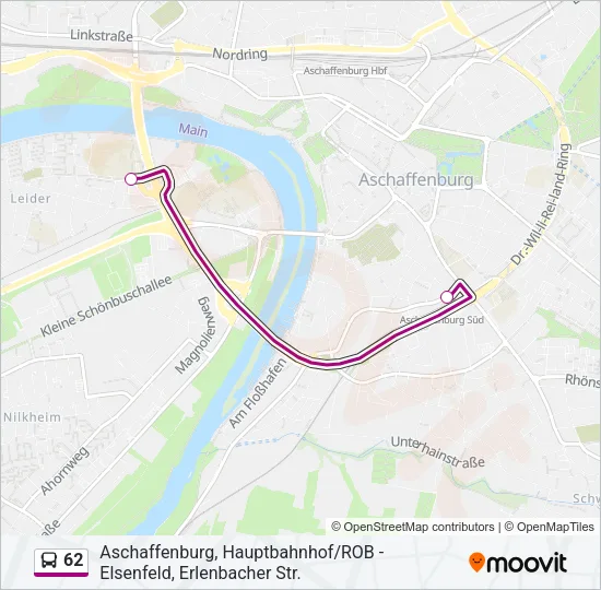 62 Bus Line Map