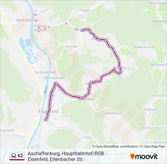 62 Bus Line Map