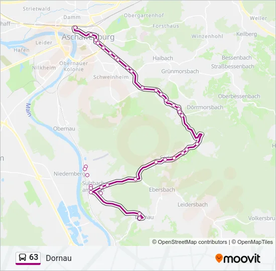 63 Bus Line Map