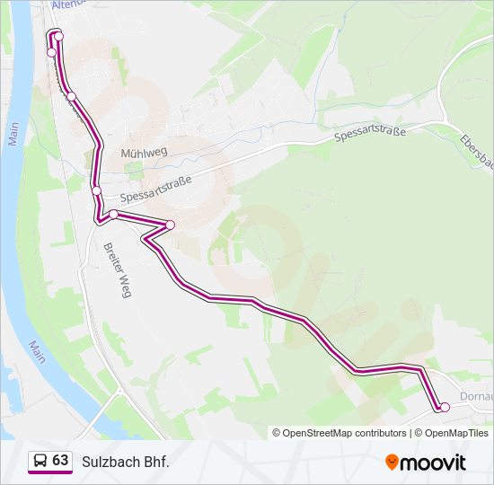 Автобус 63: карта маршрута