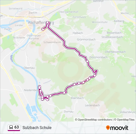 63 Bus Line Map