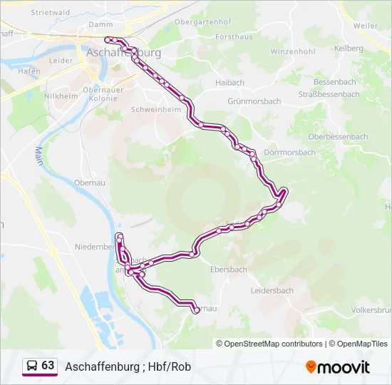 63 Bus Line Map
