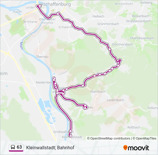 63 Bus Line Map