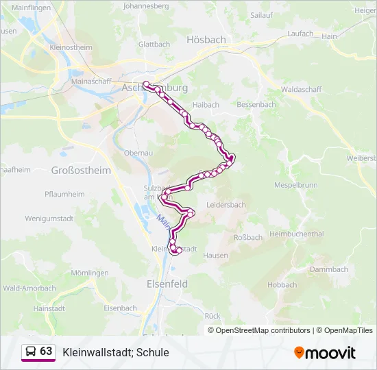 63 Bus Line Map