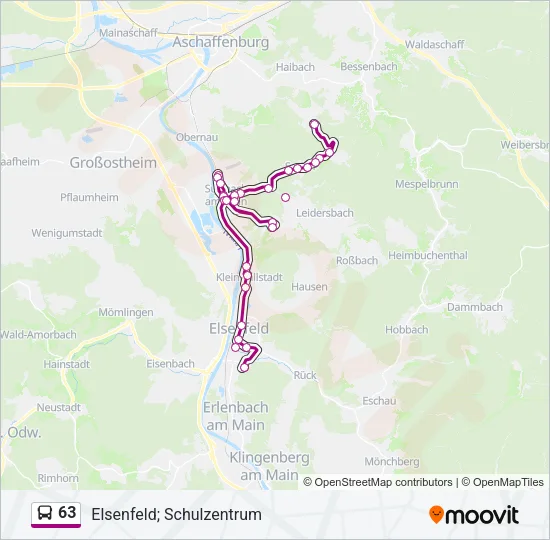 63 Bus Line Map