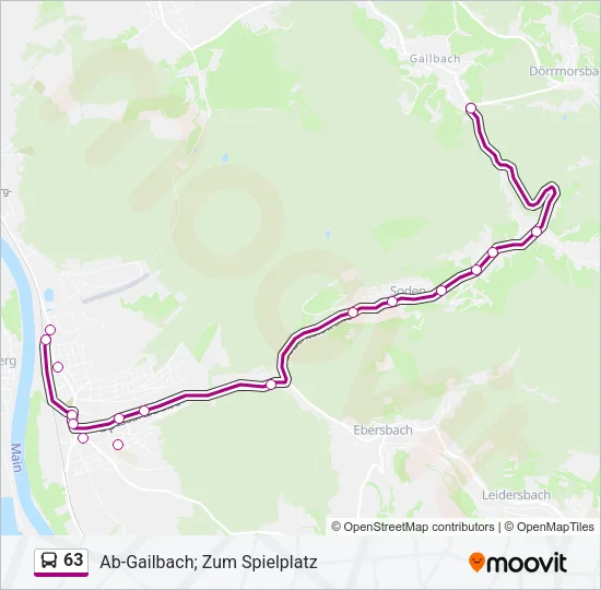 63 Bus Line Map