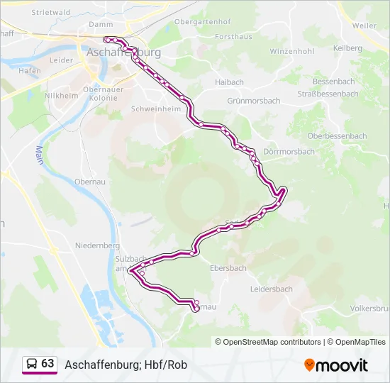 63 Bus Line Map