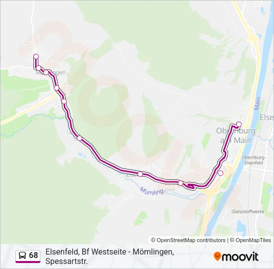 68 Bus Line Map