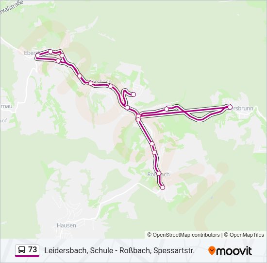 73 Bus Line Map