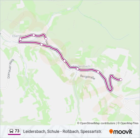 73 Bus Line Map