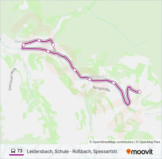 73 Bus Line Map