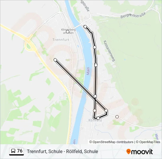 76 Bus Line Map