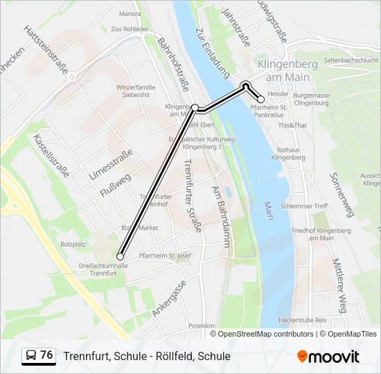 76 Bus Line Map