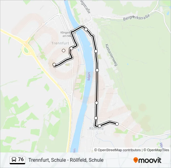 76 Bus Line Map