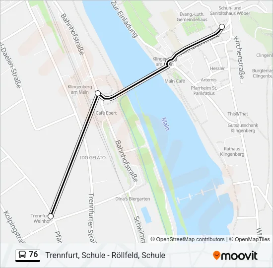 76 Bus Line Map