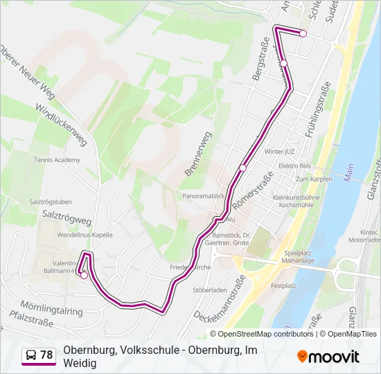 78 Bus Line Map