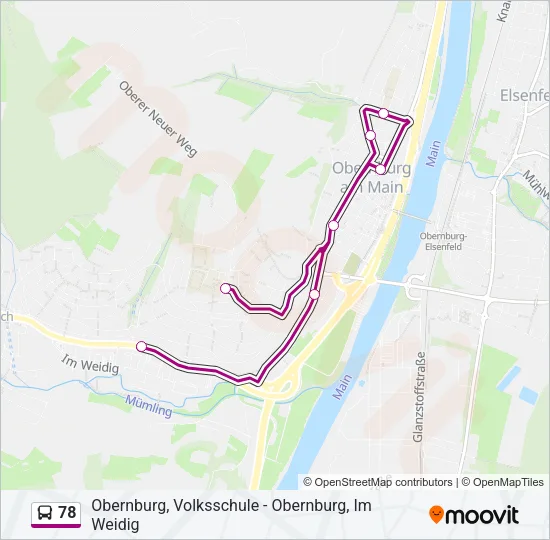 78 Bus Line Map