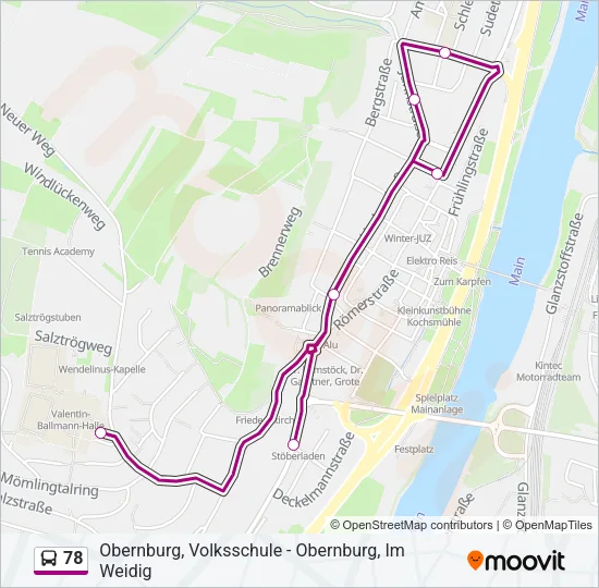 78 Bus Line Map