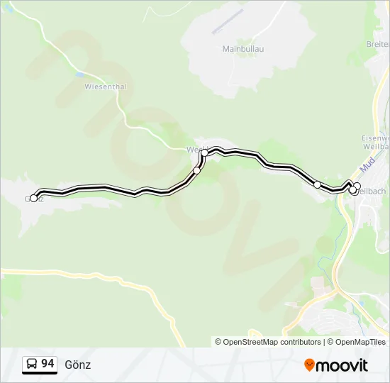 94 Bus Line Map