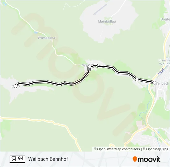 94 Bus Line Map