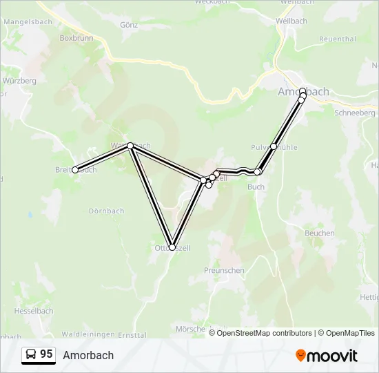 95 Bus Line Map
