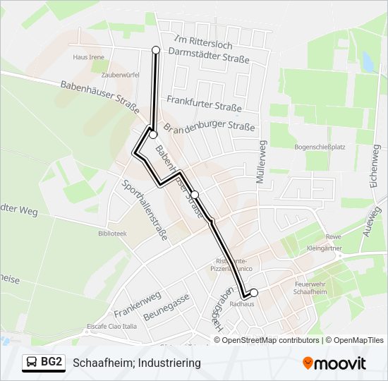 BG2 Bus Line Map