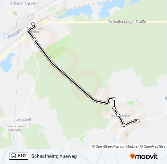 BG2 Bus Line Map