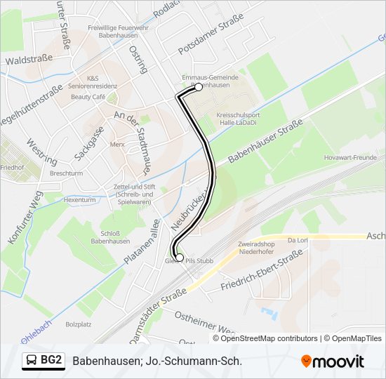 BG2 Bus Line Map