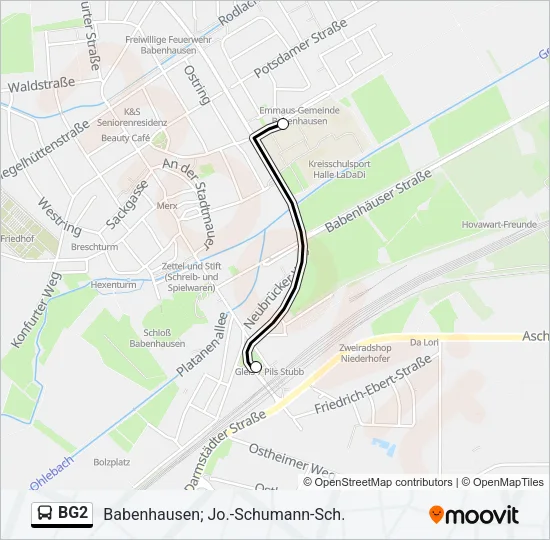 BG2 Bus Line Map