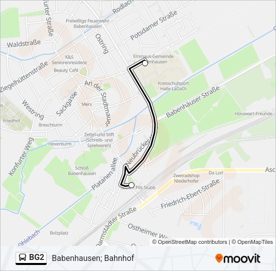 BG2 Bus Line Map