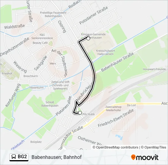 BG2 Bus Line Map
