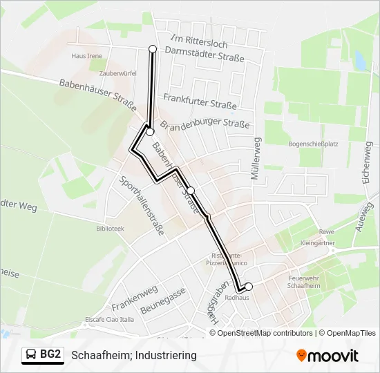 BG2 Bus Line Map
