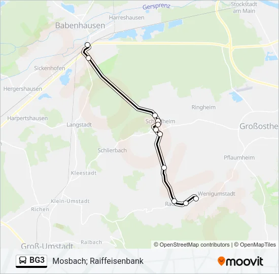 BG3 Bus Line Map