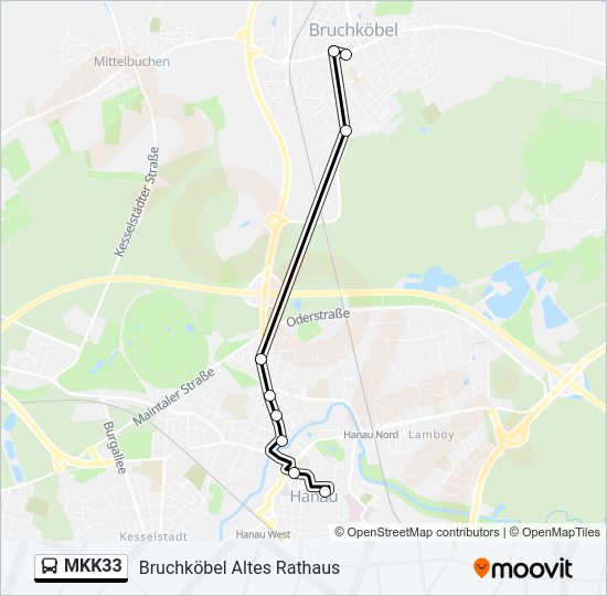 MKK33 Bus Line Map