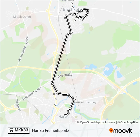 MKK33 Bus Line Map