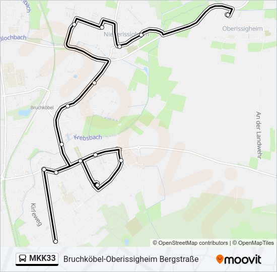 MKK33 Bus Line Map