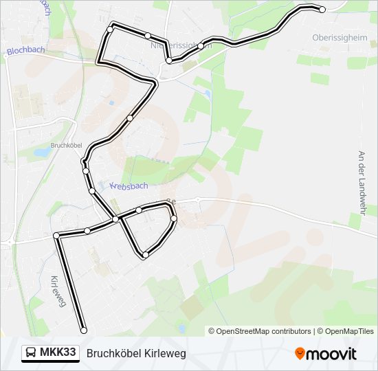MKK33 Bus Line Map