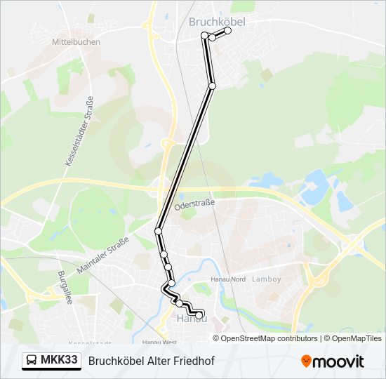 MKK33 Bus Line Map