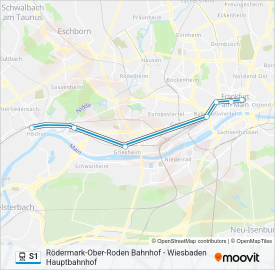 S1 Train Line Map