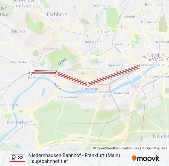 S2 Train Line Map