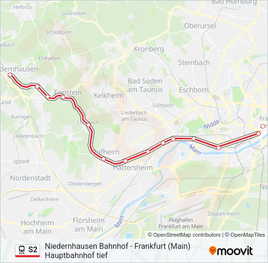 S2 Train Line Map