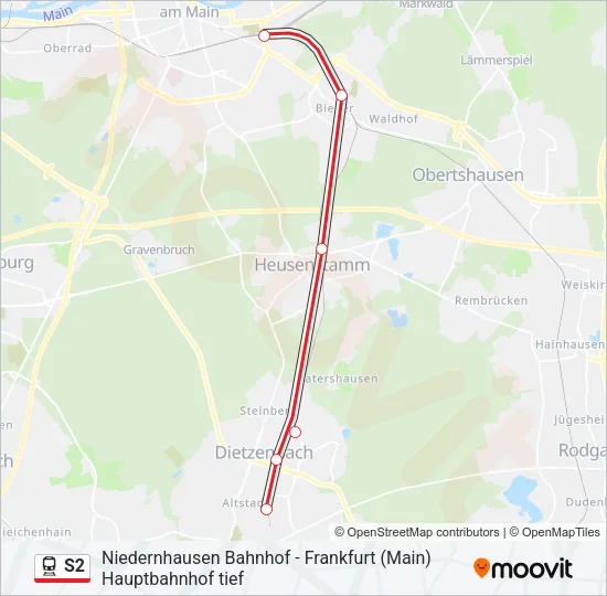 S2 Train Line Map