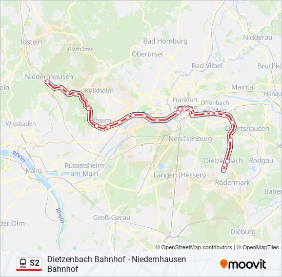 S2 train Line Map