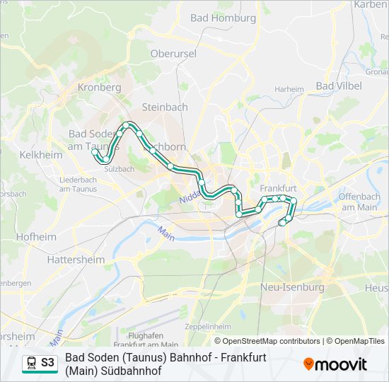 S3 Train Line Map