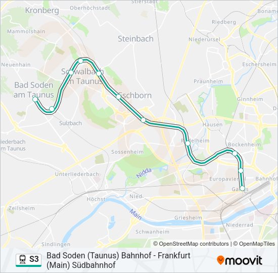 S3 Train Line Map