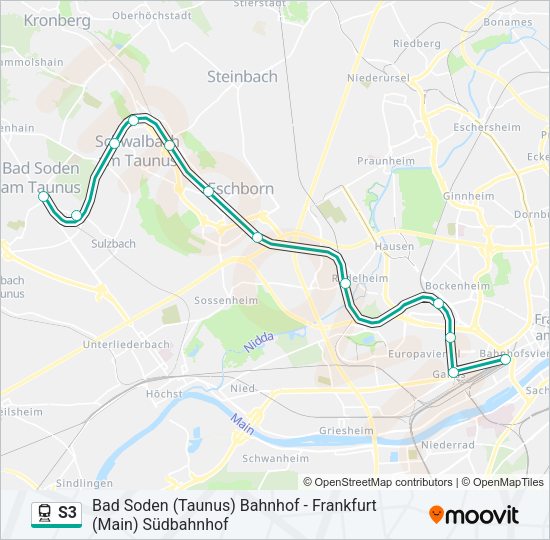 S3 Train Line Map