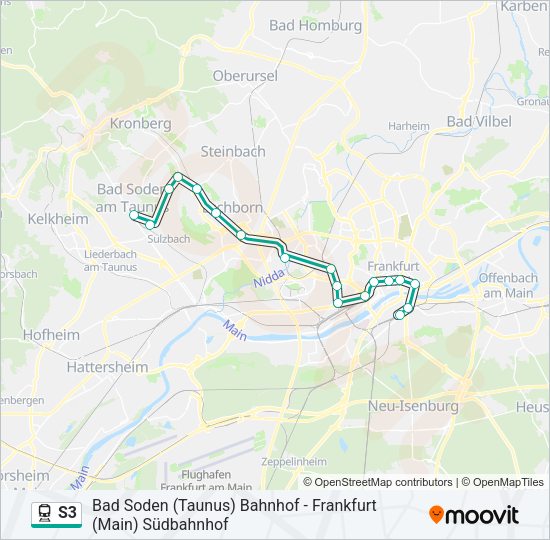 S3 Train Line Map